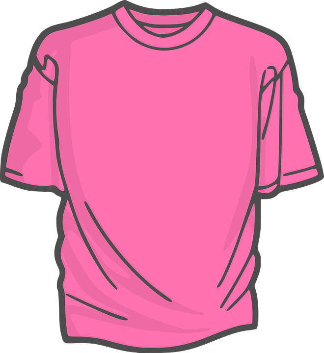 Pink T Shirt Template Vector PNG