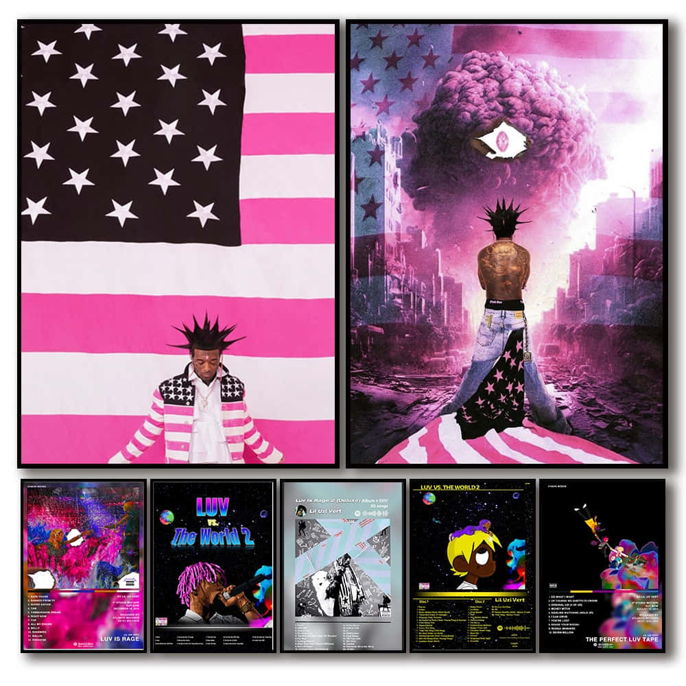 Pink Tape Collage Artwork Wallpaper