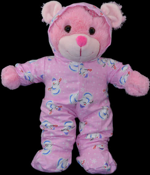Pink Teddy Bearin Pajamas PNG