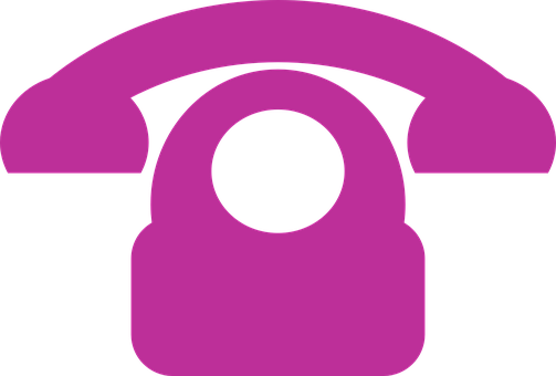 Pink Telephone Icon PNG