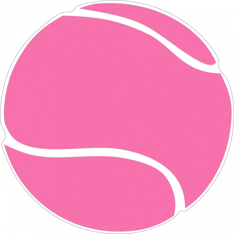 Pink Tennis Ball Graphic PNG