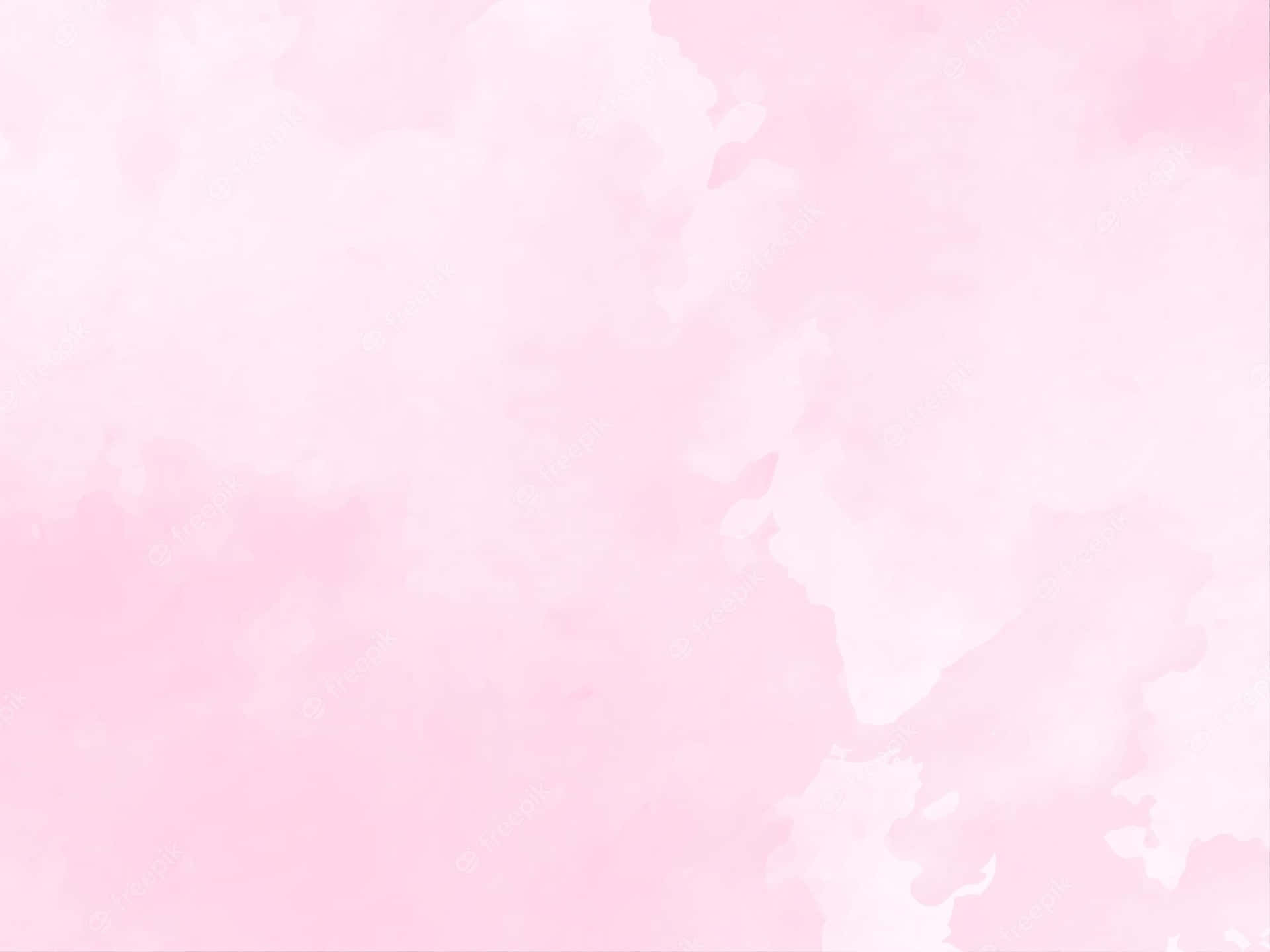 A Pink Watercolor Background With White Clouds