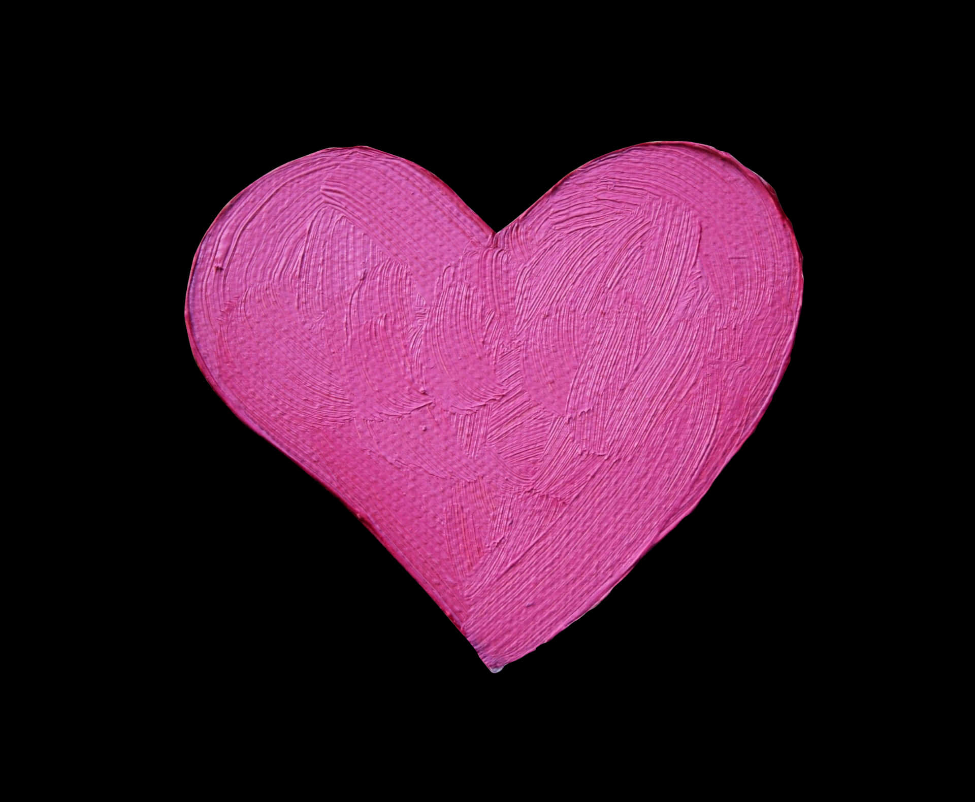 Pink Textured Hearton Black Background PNG