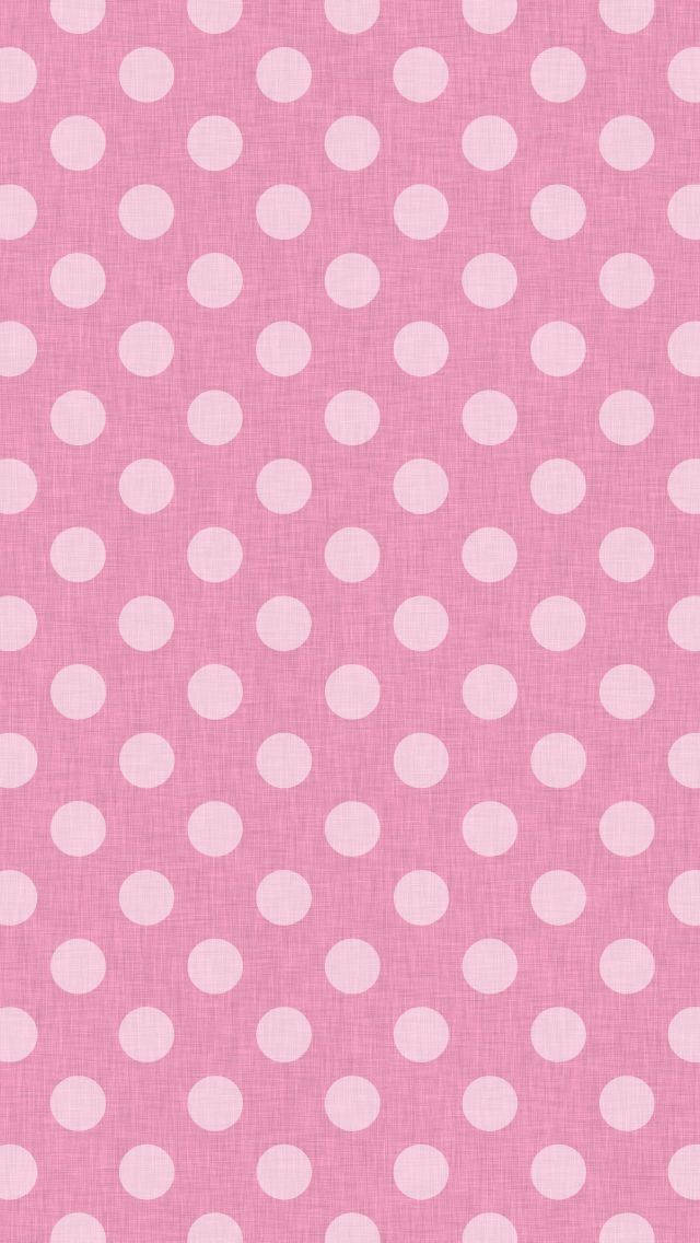 Pink Textured Polka Dots Wallpaper