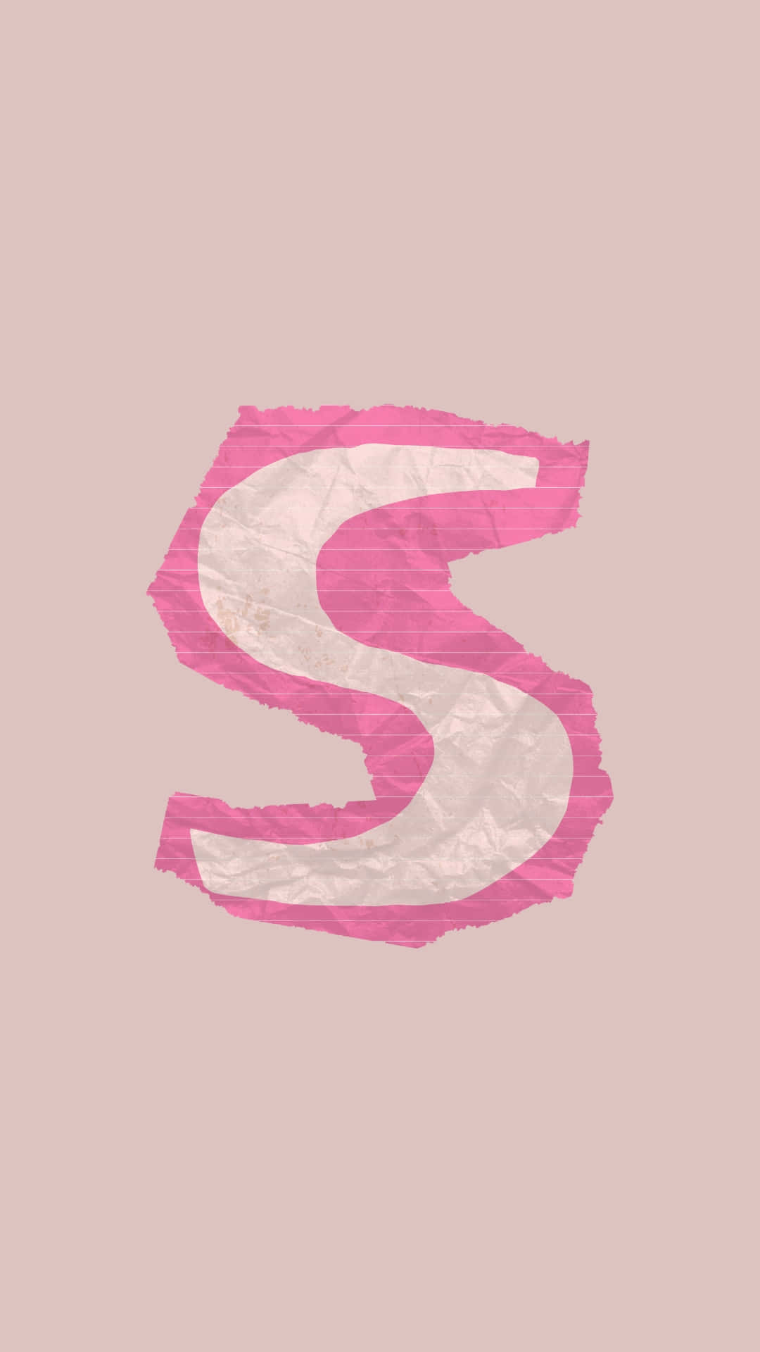 Pink Toned S Letter Aesthetic Wallpaper