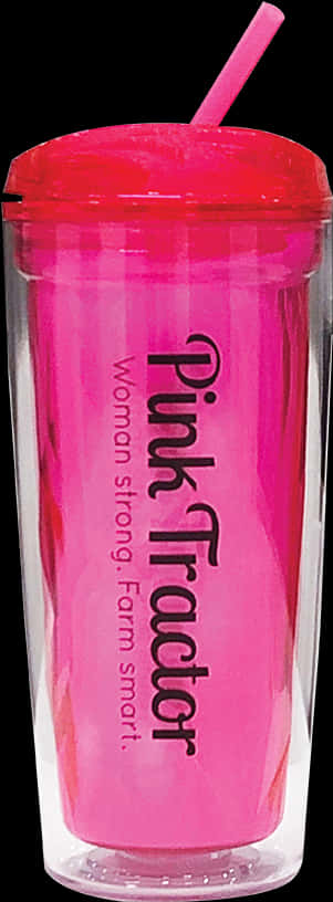 Pink Tracker Branded Tumbler PNG