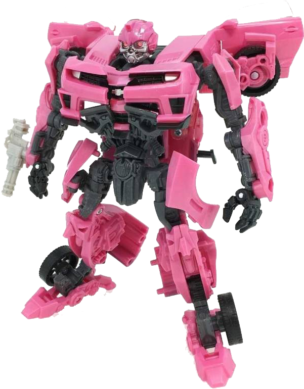 Pink Transformer Action Figure PNG