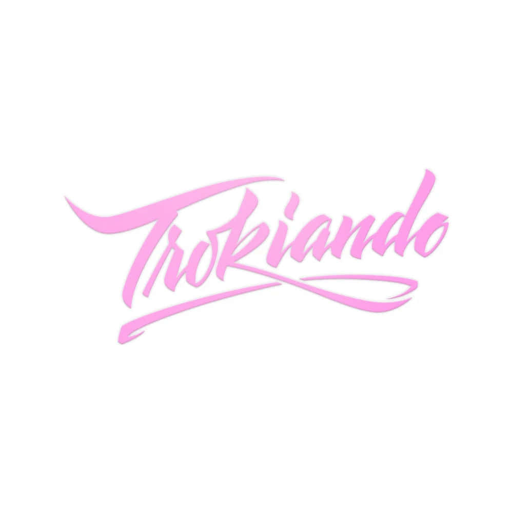 Pink Trokiando Script Logo Wallpaper