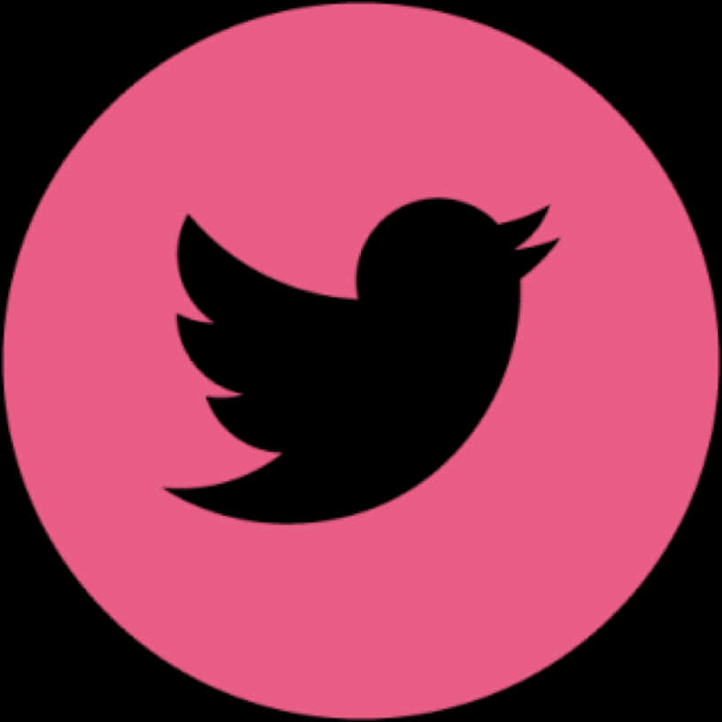 Pink Twitter Bird Logo PNG