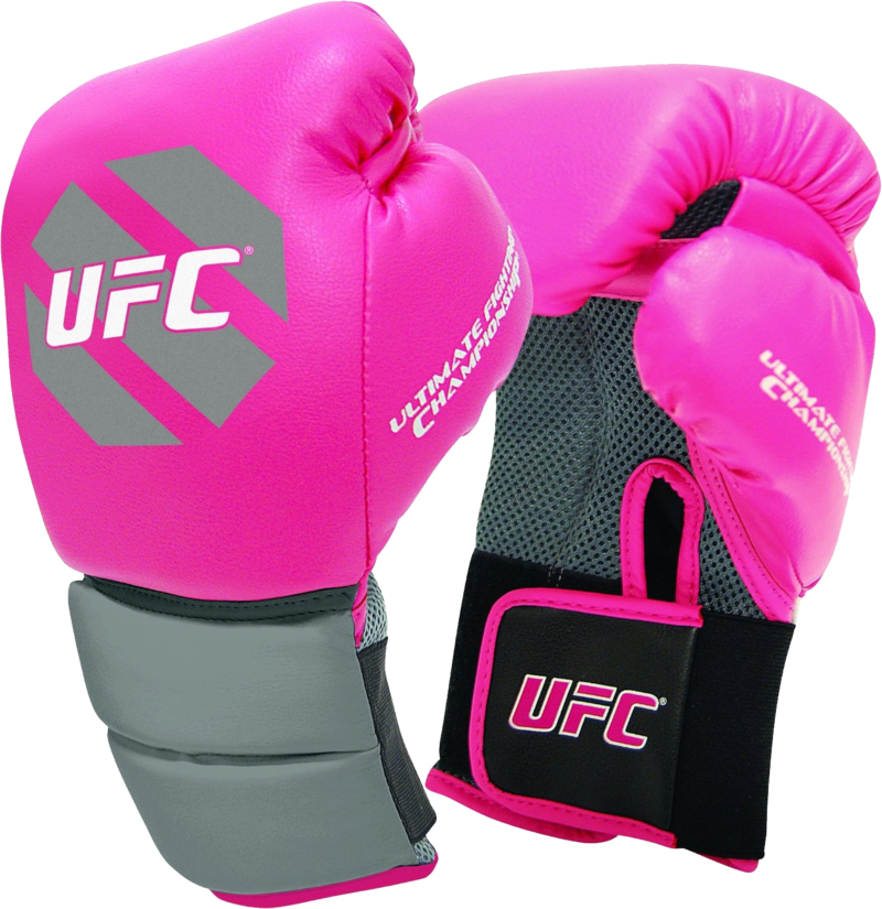 Pink U F C Boxing Gloves PNG