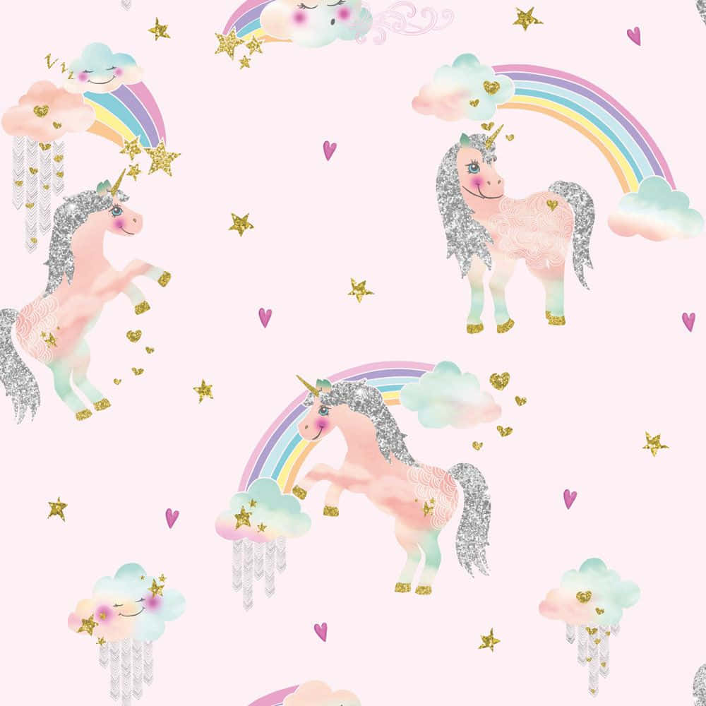 pink unicorn Wallpaper