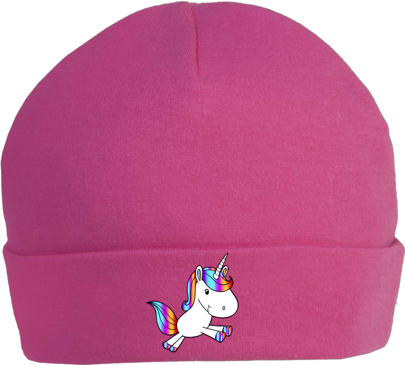Pink Unicorn Beanie Hat PNG