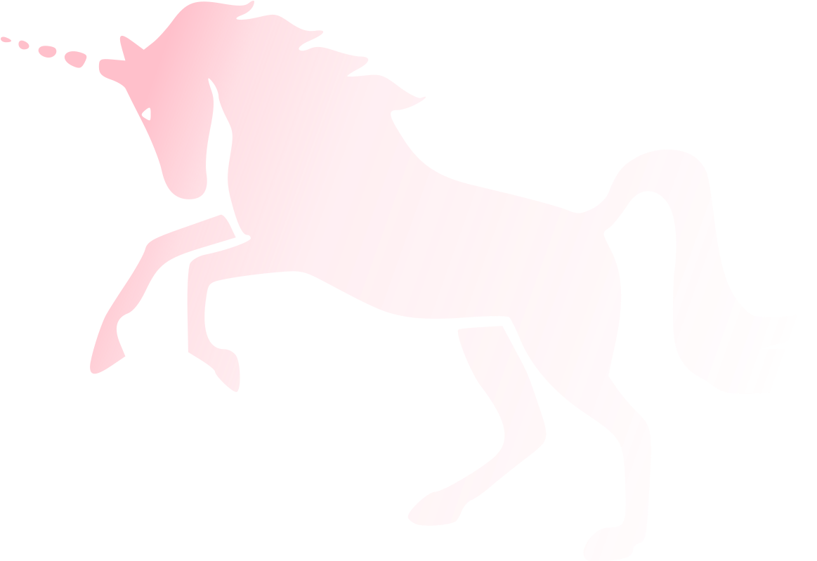 Pink Unicorn Silhouette PNG