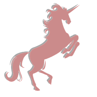 Pink Unicorn Silhouette PNG