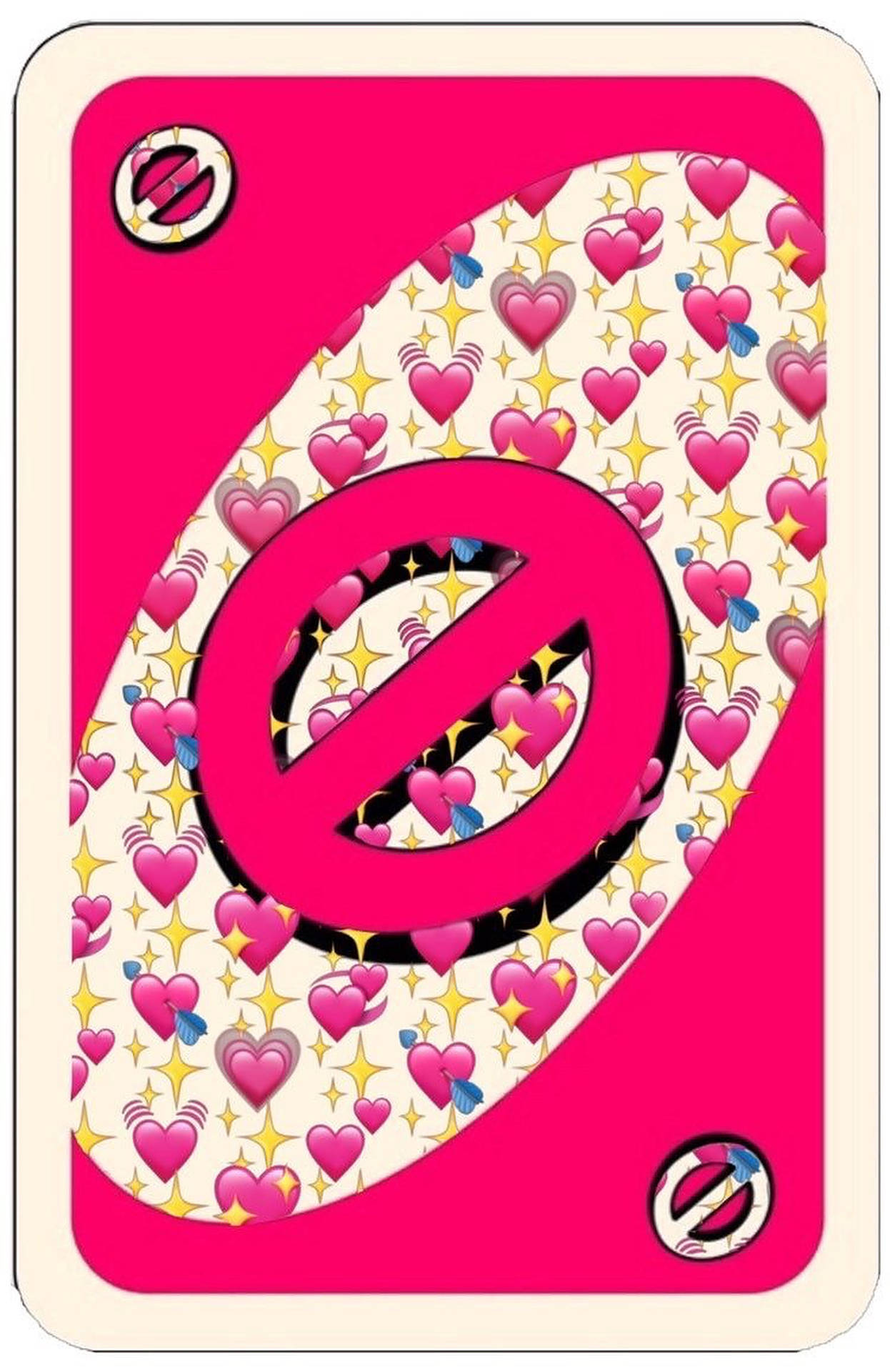 Vibrant Pink UNO 'Skip' Card Wallpaper