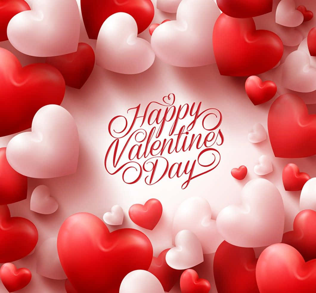 Red And Pink Valentine Day Balloons Wallpaper