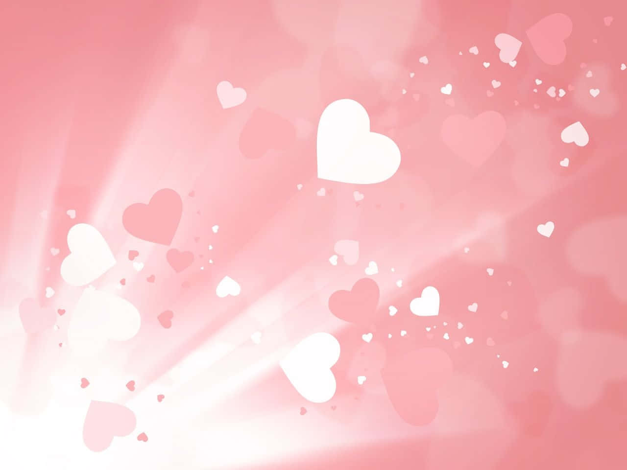 Estallidode Corazones Rosados Del Día De San Valentín Fondo de pantalla
