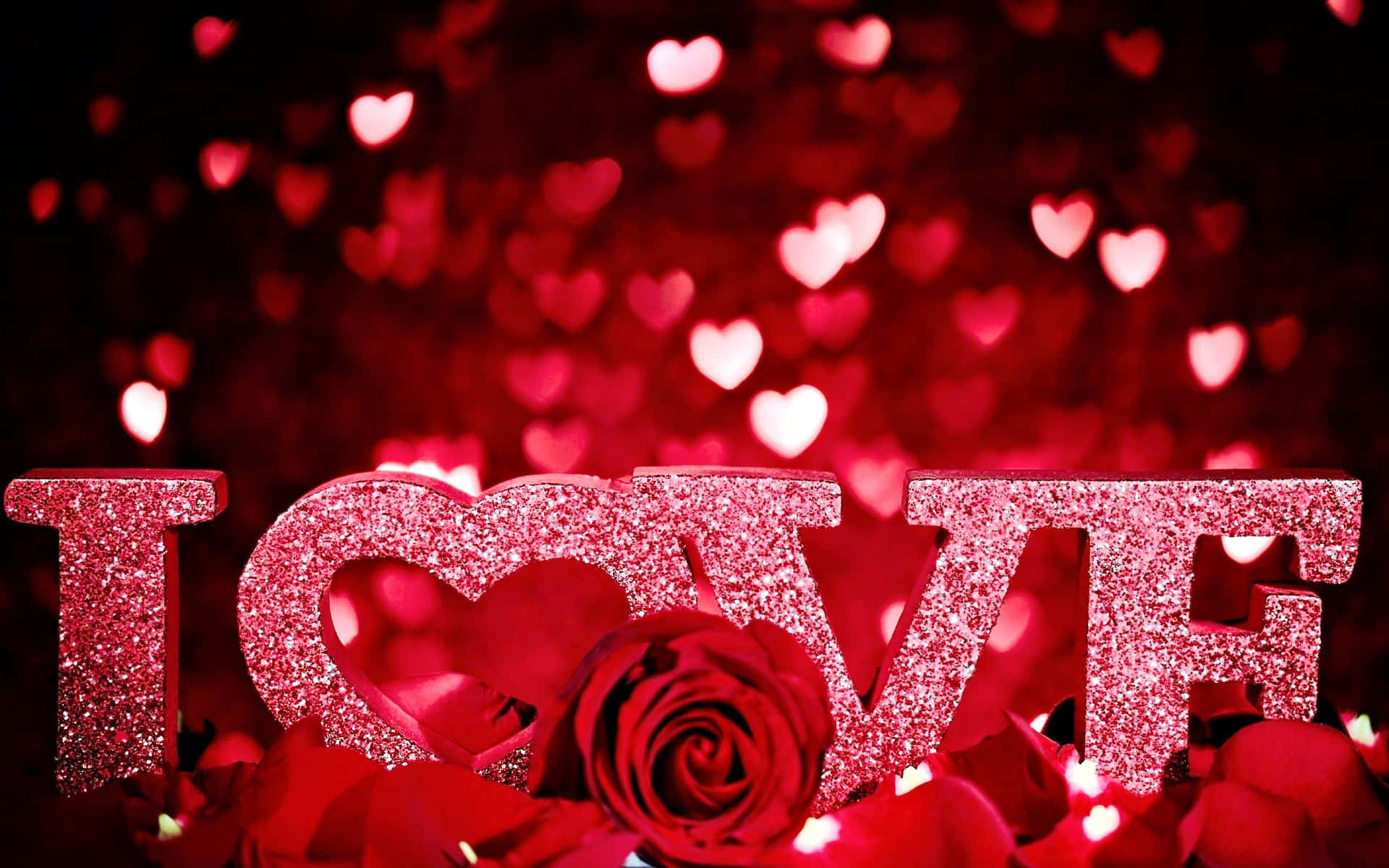 Visdin Kærlighed Med En Lyserød Valentin-dagsgave! Wallpaper