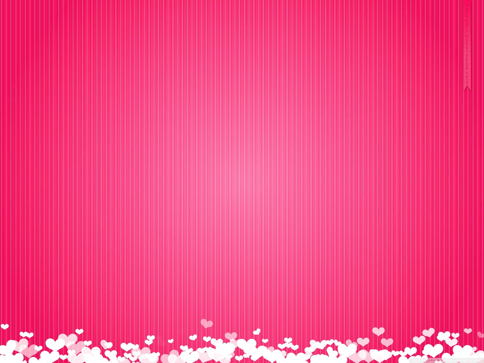 Minimalistisk Hot Pink Valentine Day Skrivebordsbaggrund Wallpaper