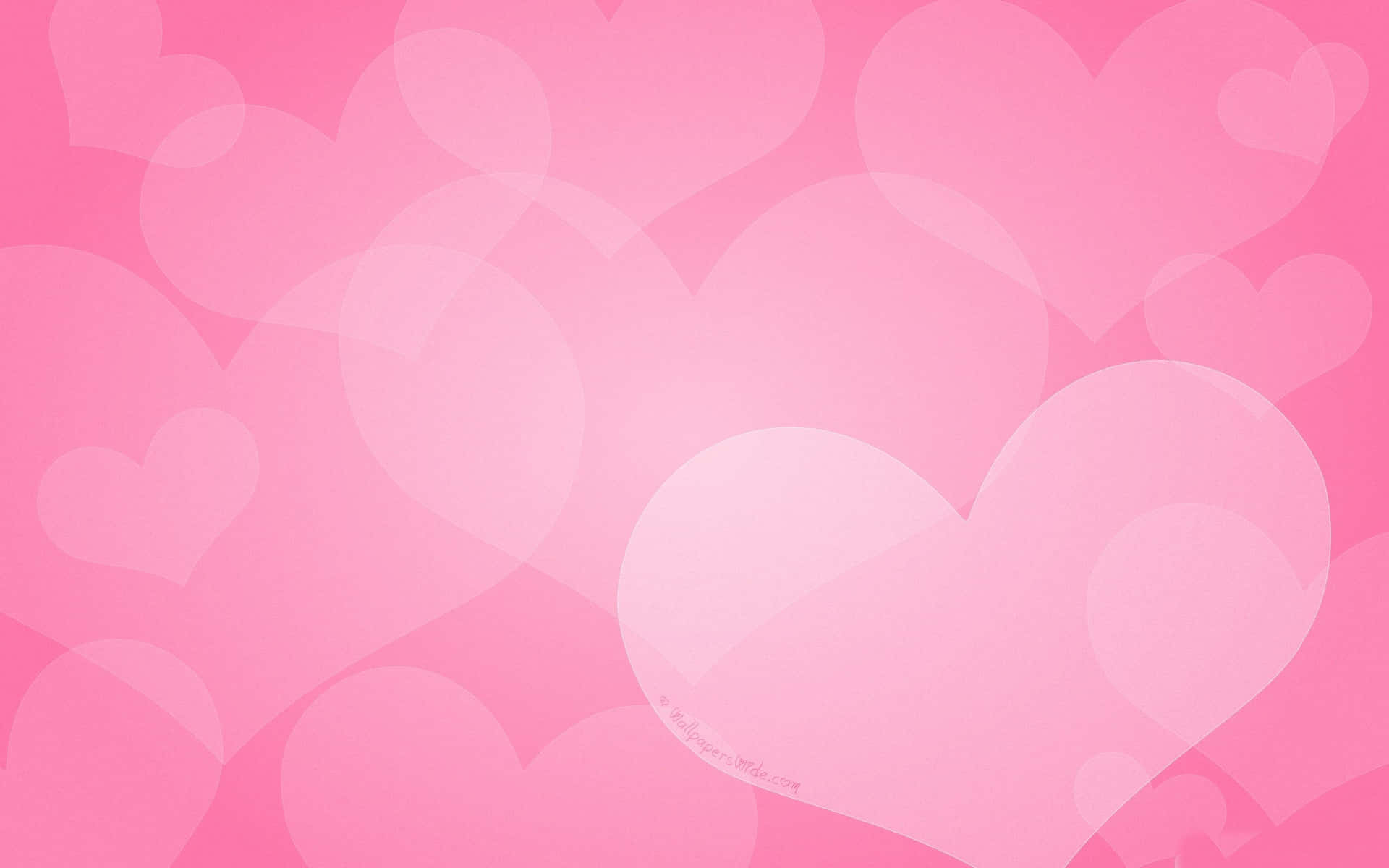 Pretty Pink Valentine Day Hearts Wallpaper