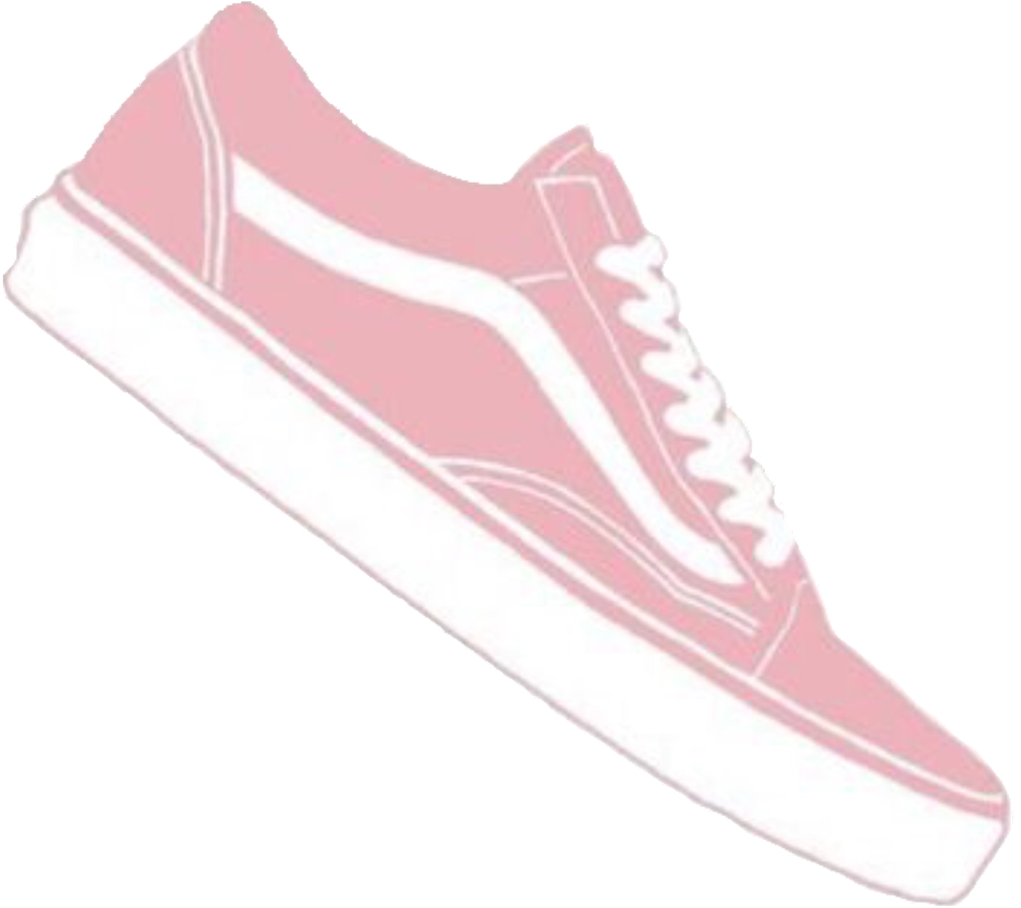 Pink Vans Sneaker Illustration PNG