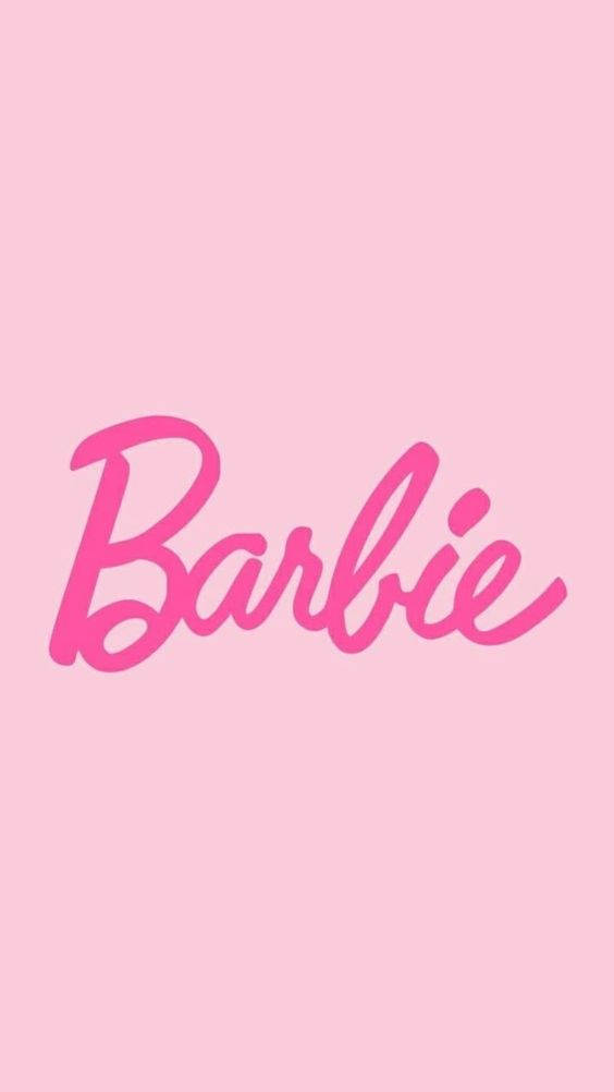 Barbielogo Auf Rosa Hintergrund. Wallpaper
