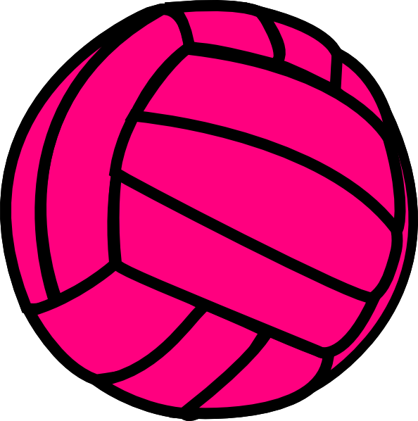 Pink Volleyball Clipart PNG