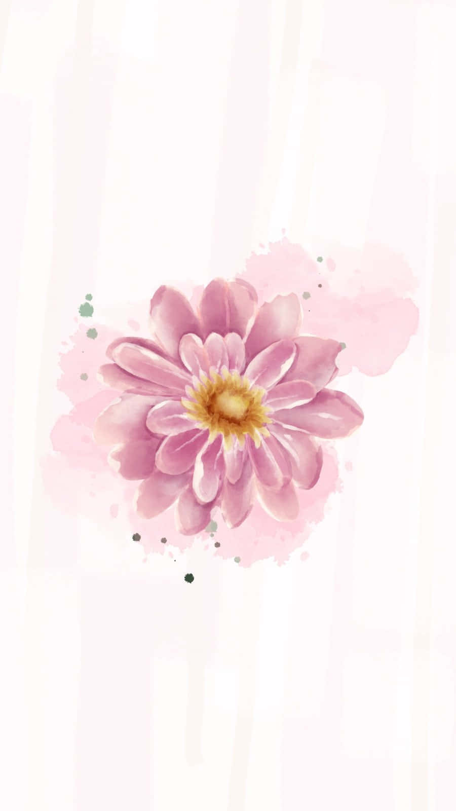 Pink Watercolor Flower Artwork Wallpaper