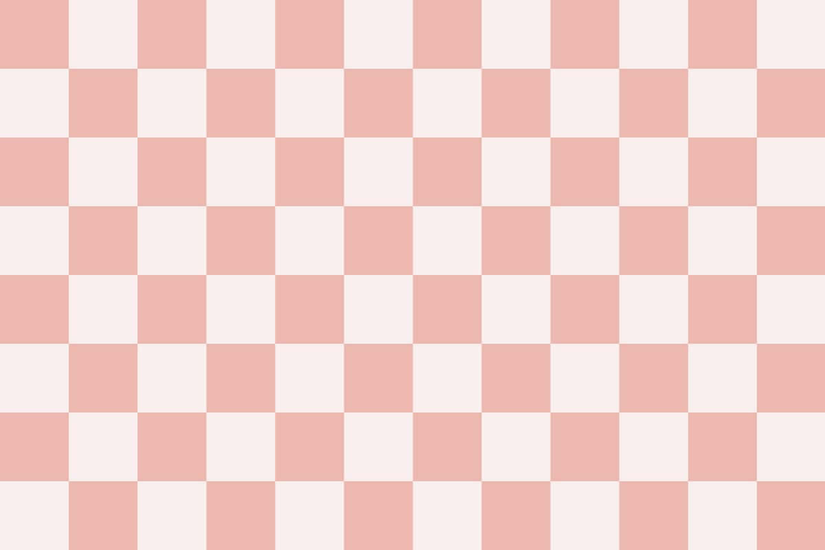 Pink White Checkerboard Pattern Wallpaper