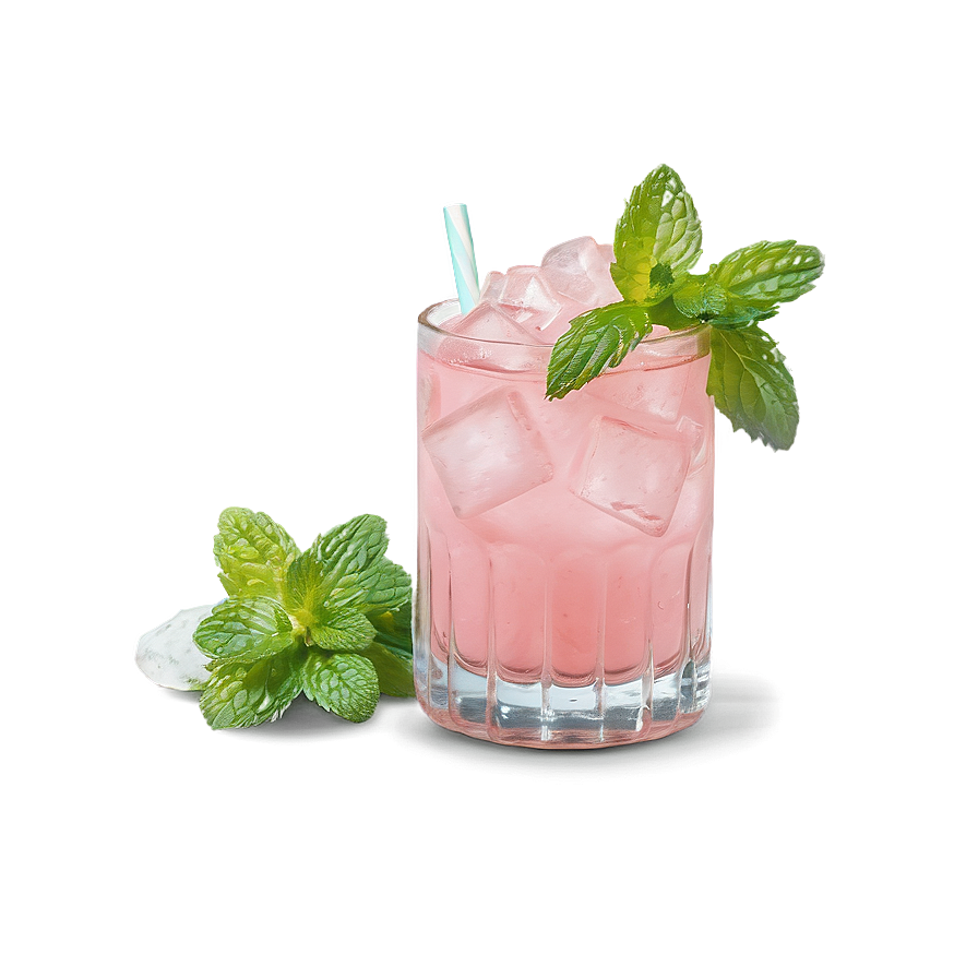 Pink Whitney With Mint Garnish Png 06132024 PNG