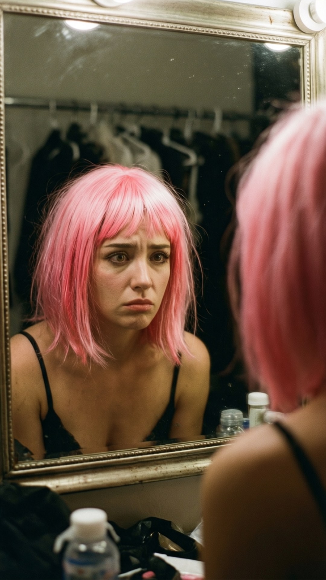 Pink Wig Reflection Wallpapers