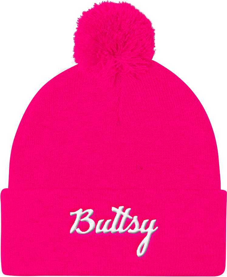 Pink Winter Beanie Hat Butsy PNG