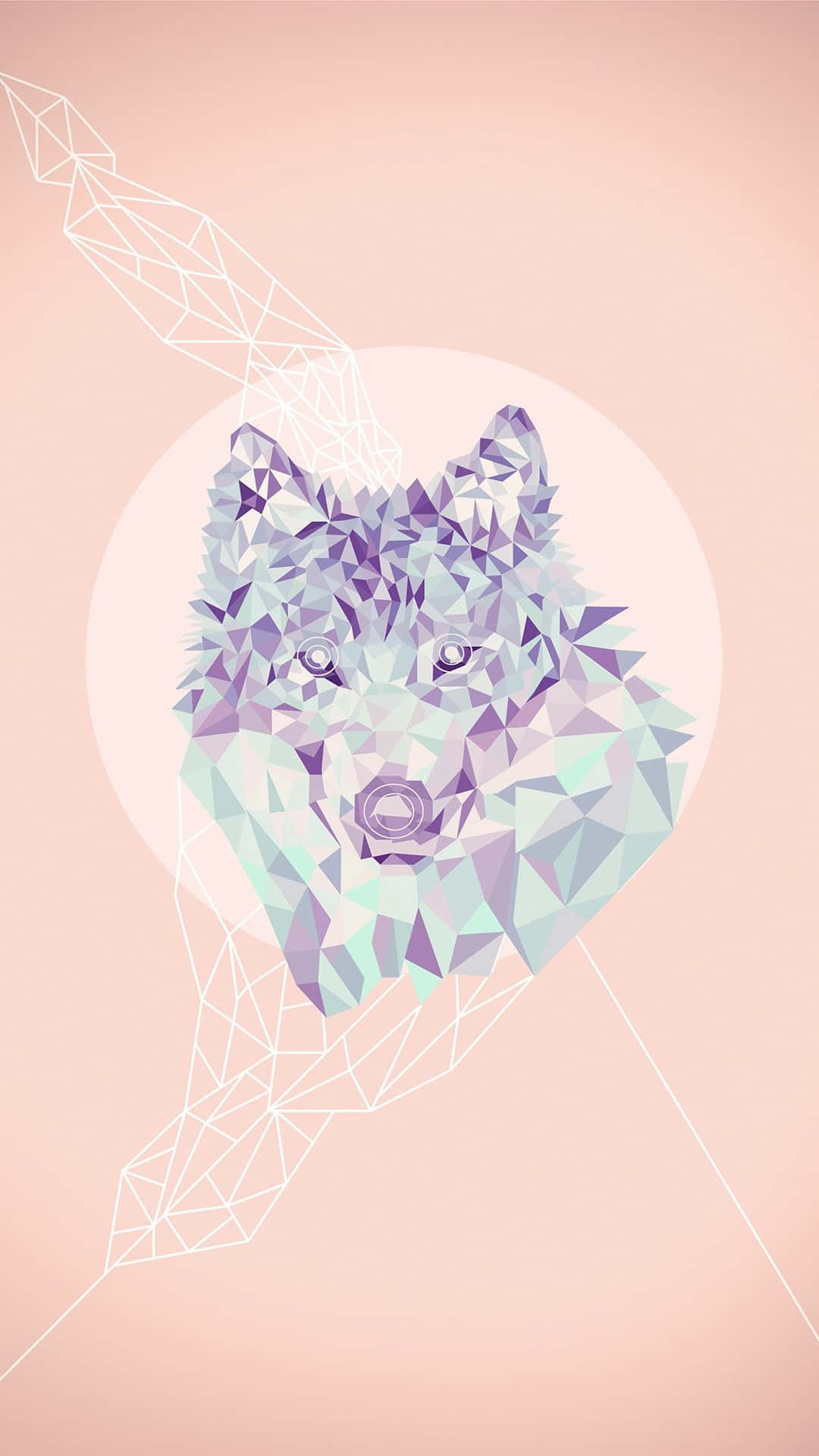 A Wolf Head With A Triangle On It Wallpaper