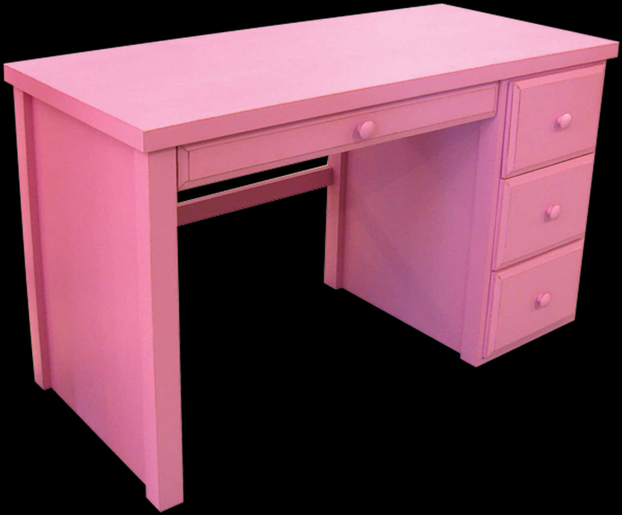 Pink Wooden Deskwith Drawers.jpg PNG