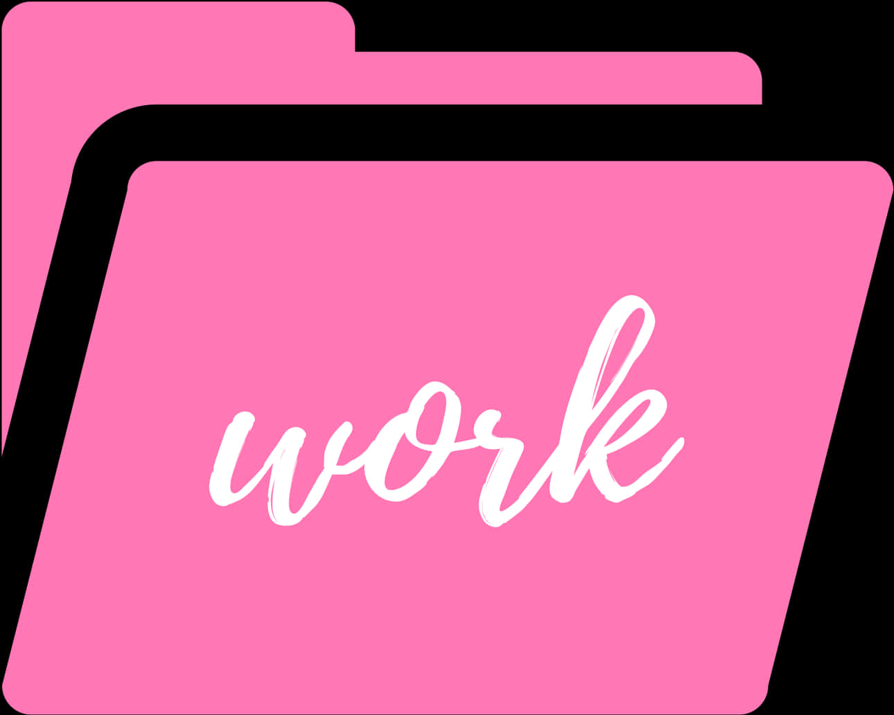 Pink Work Folders Icon PNG