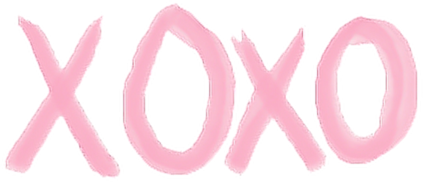 Download Pink X O X O Letters Transparent Background | Wallpapers.com