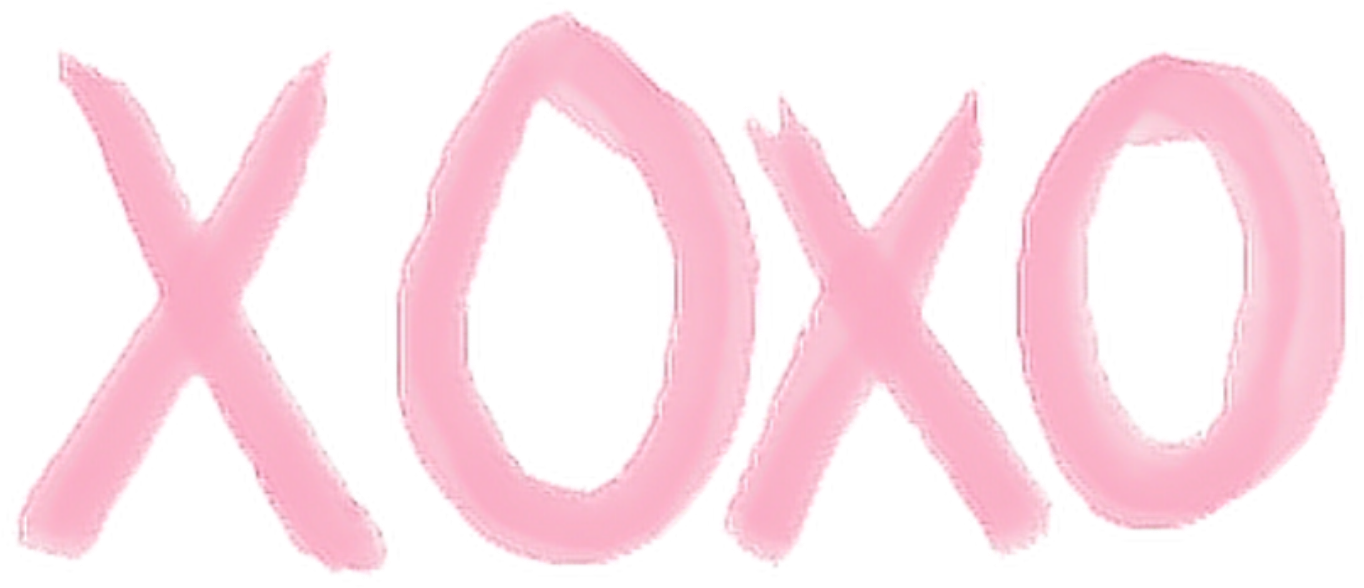 Pink X O X O Letters Transparent Background PNG