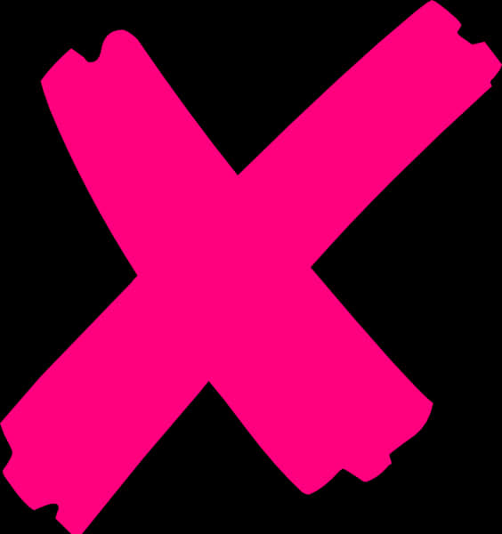 Pink X Symbolon Black Background PNG