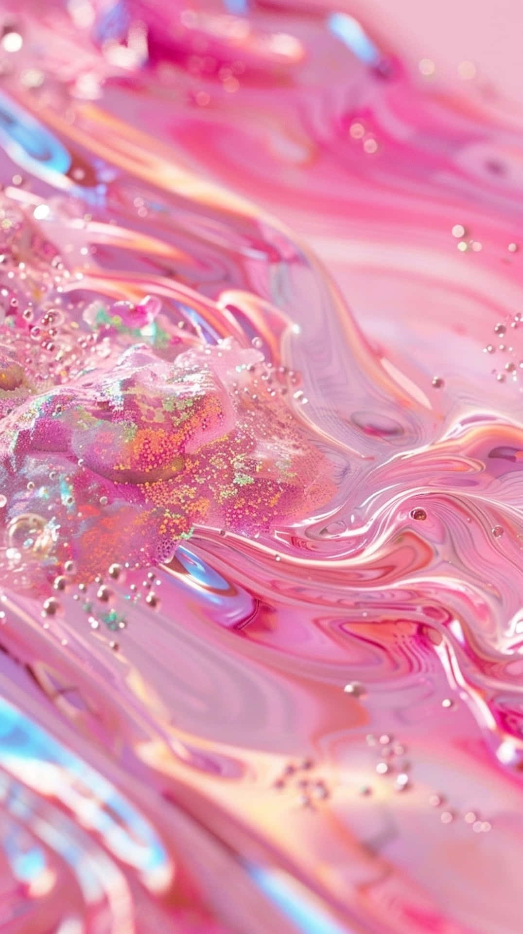 Pink Y2 K Aesthetic Liquid Texture Wallpaper