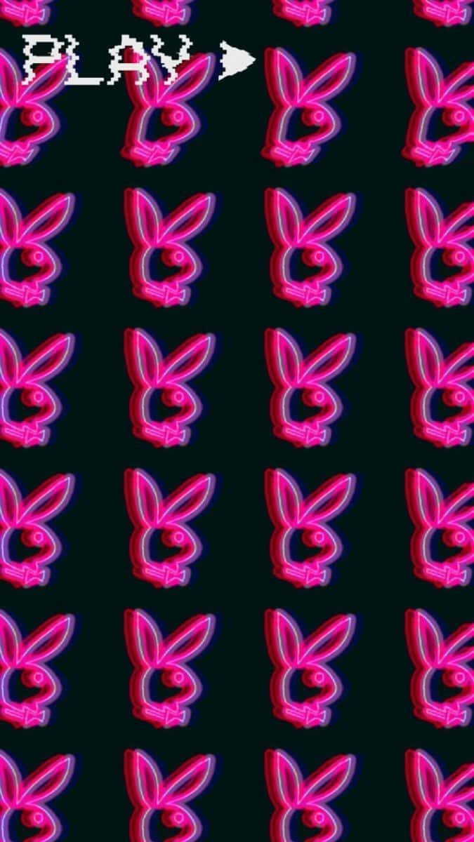 Pink Y2K Playboy Patterns Background