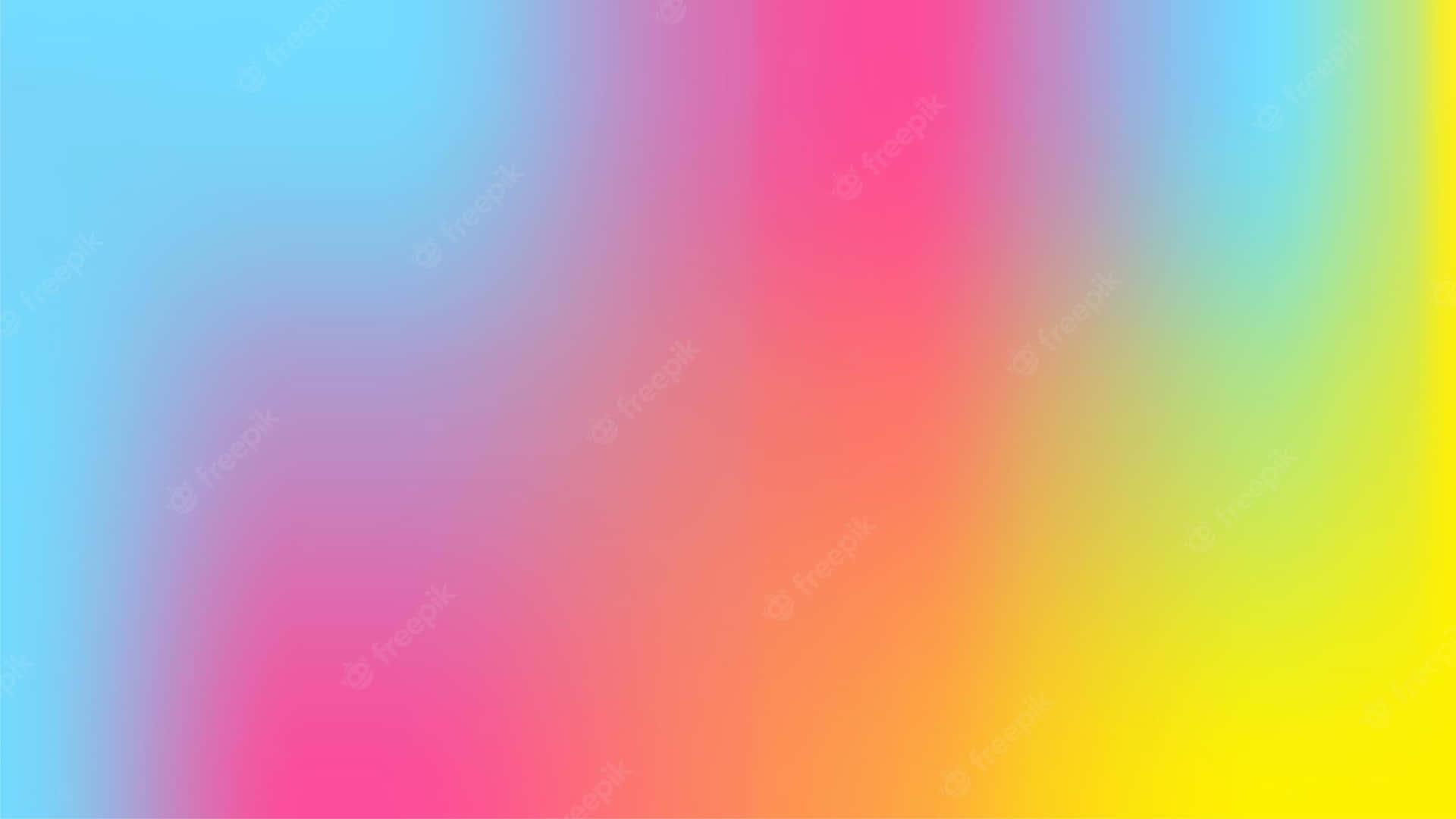 A Vibrant Color Combination of Pink, Yellow and Blue Wallpaper