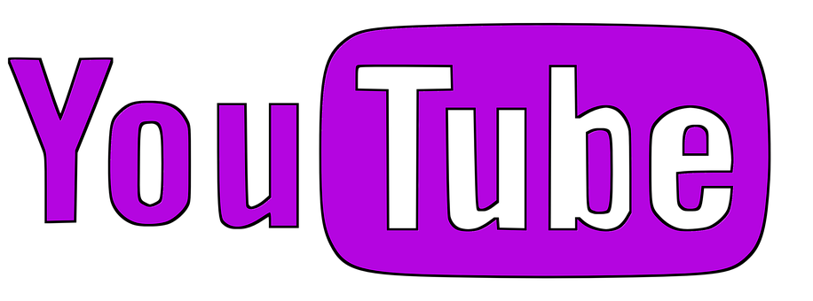 Pink You Tube Logoon Black Background PNG