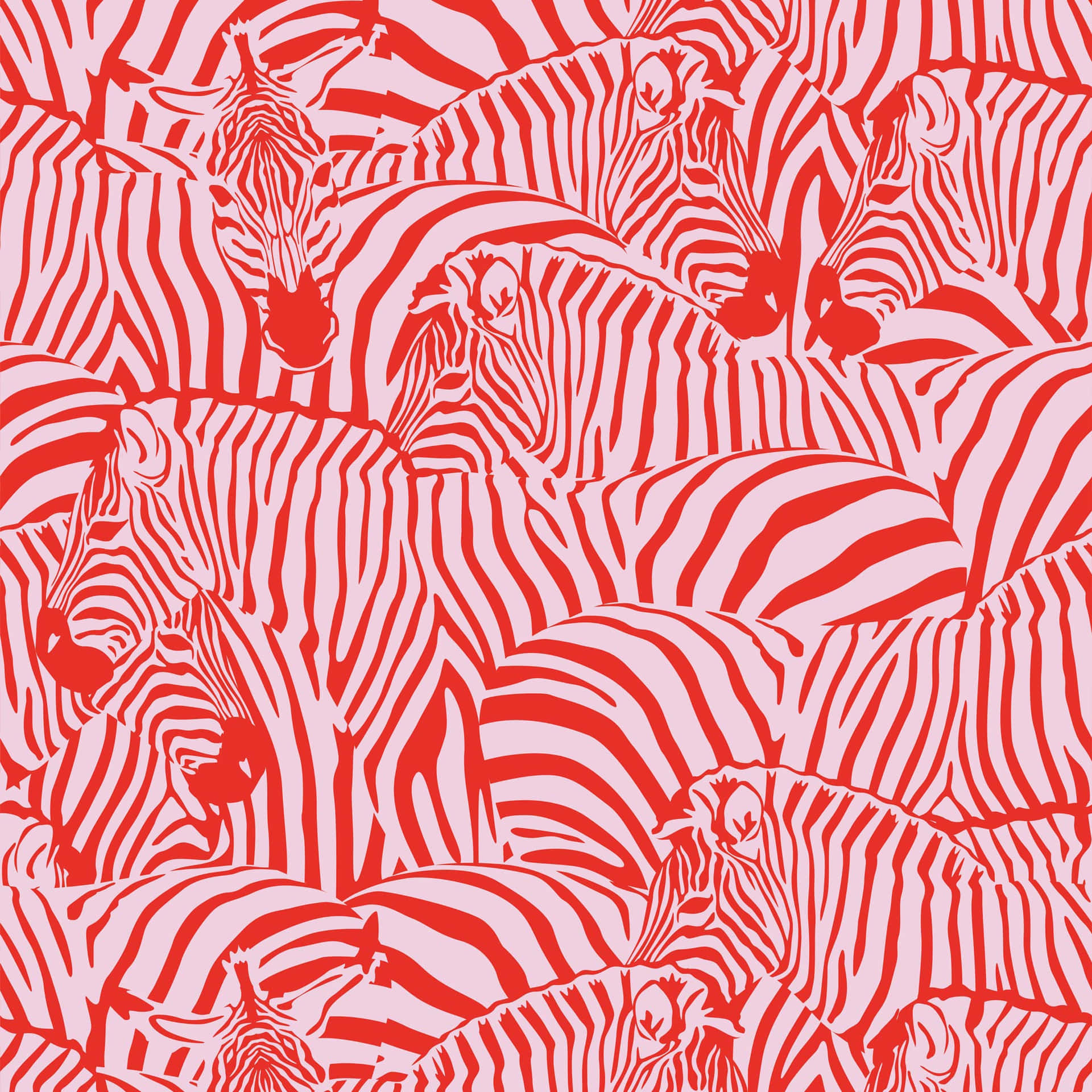 Funky,mutig Und Einzigartige Pinkes Zebra Dekor Wallpaper