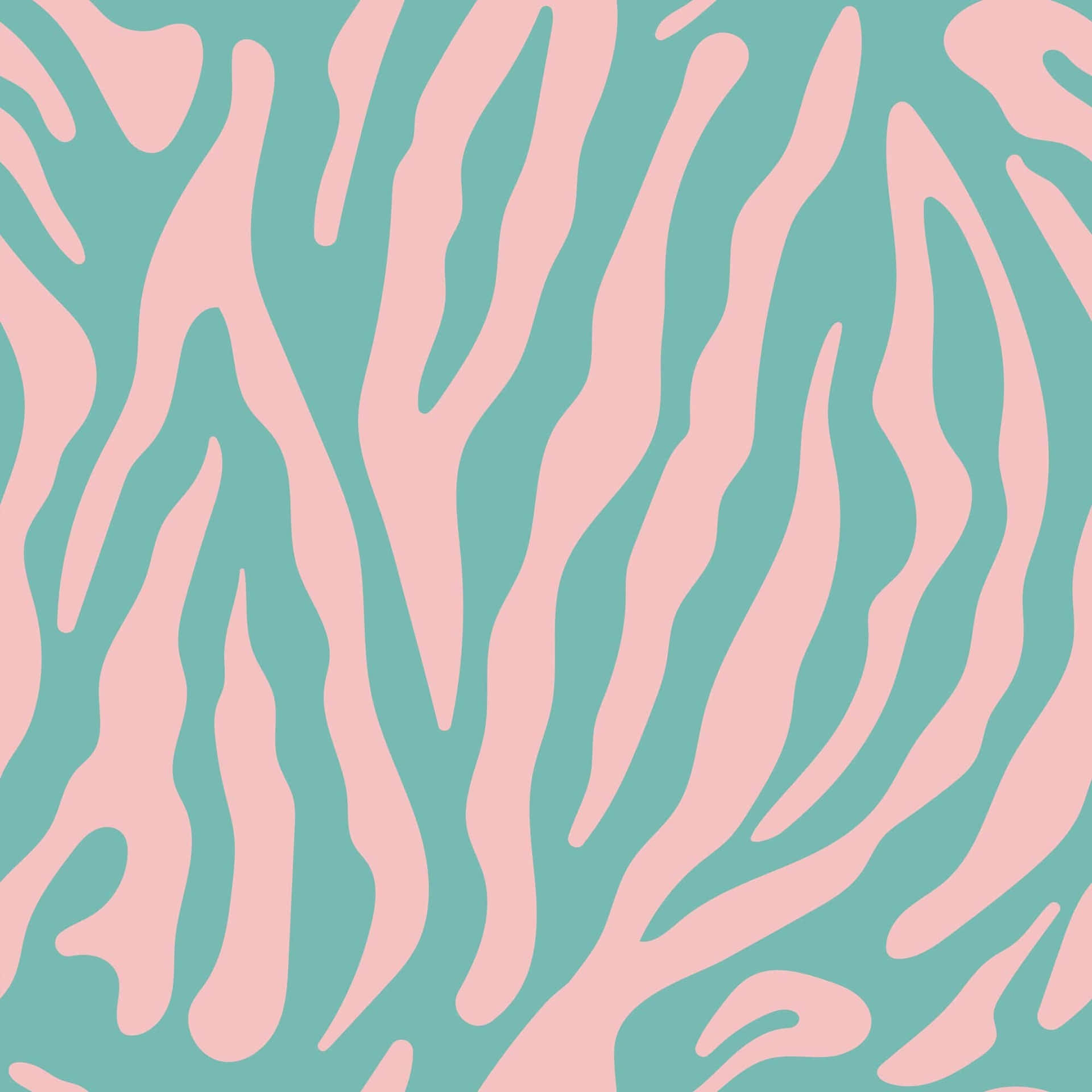 Pink And Torquise Print Pattern Zebra Wallpaper