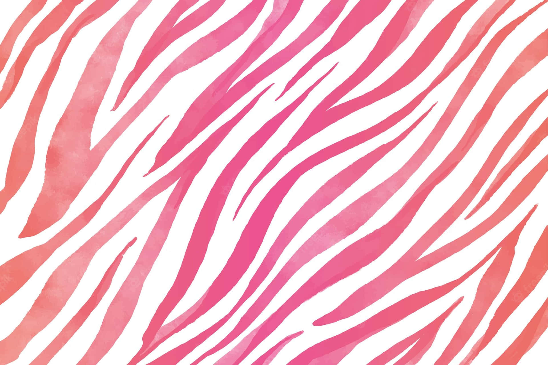 Orange And Pink Zebra Print Pattern Wallpaper