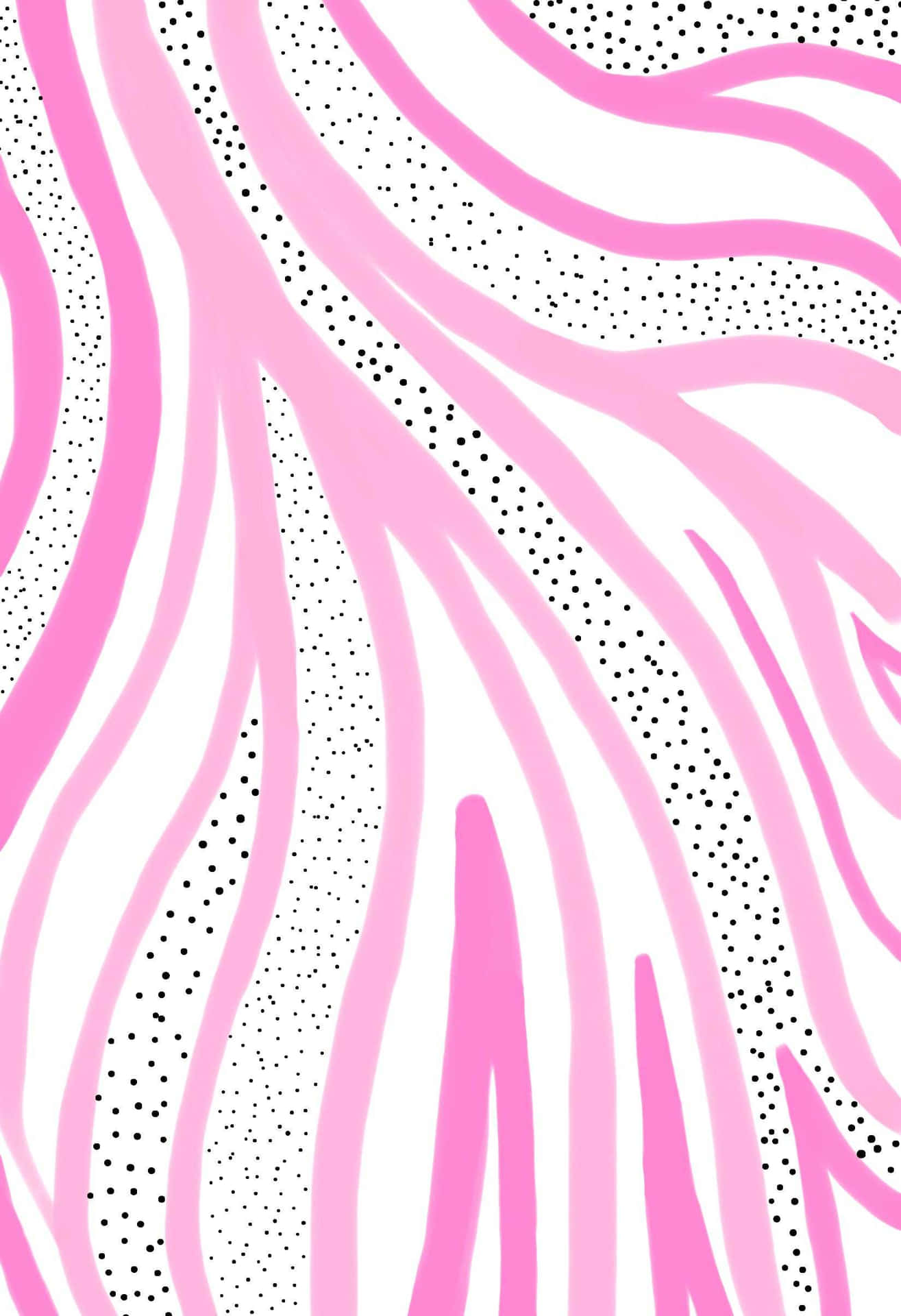 Pink Zebra Pattern Preppy Style Wallpaper