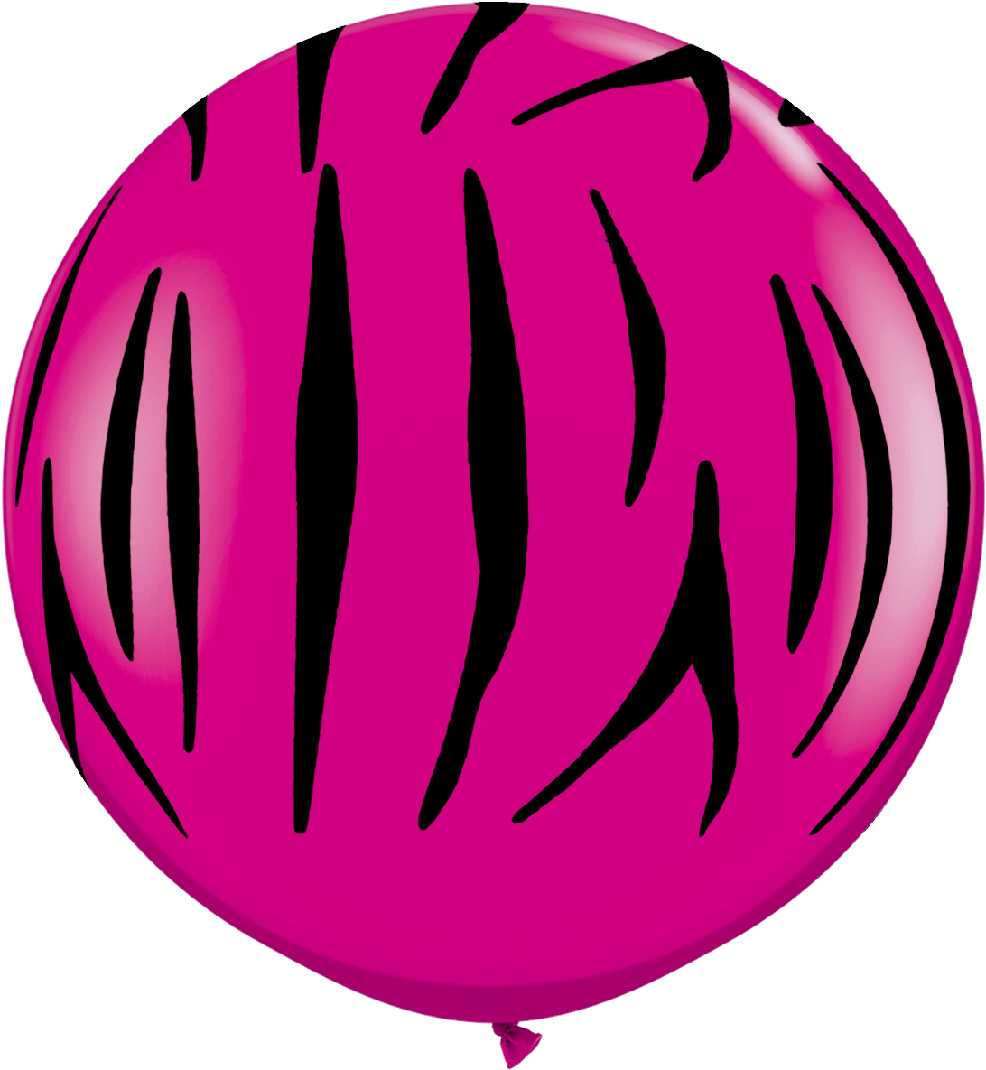 Pink Zebra Print Balloon PNG