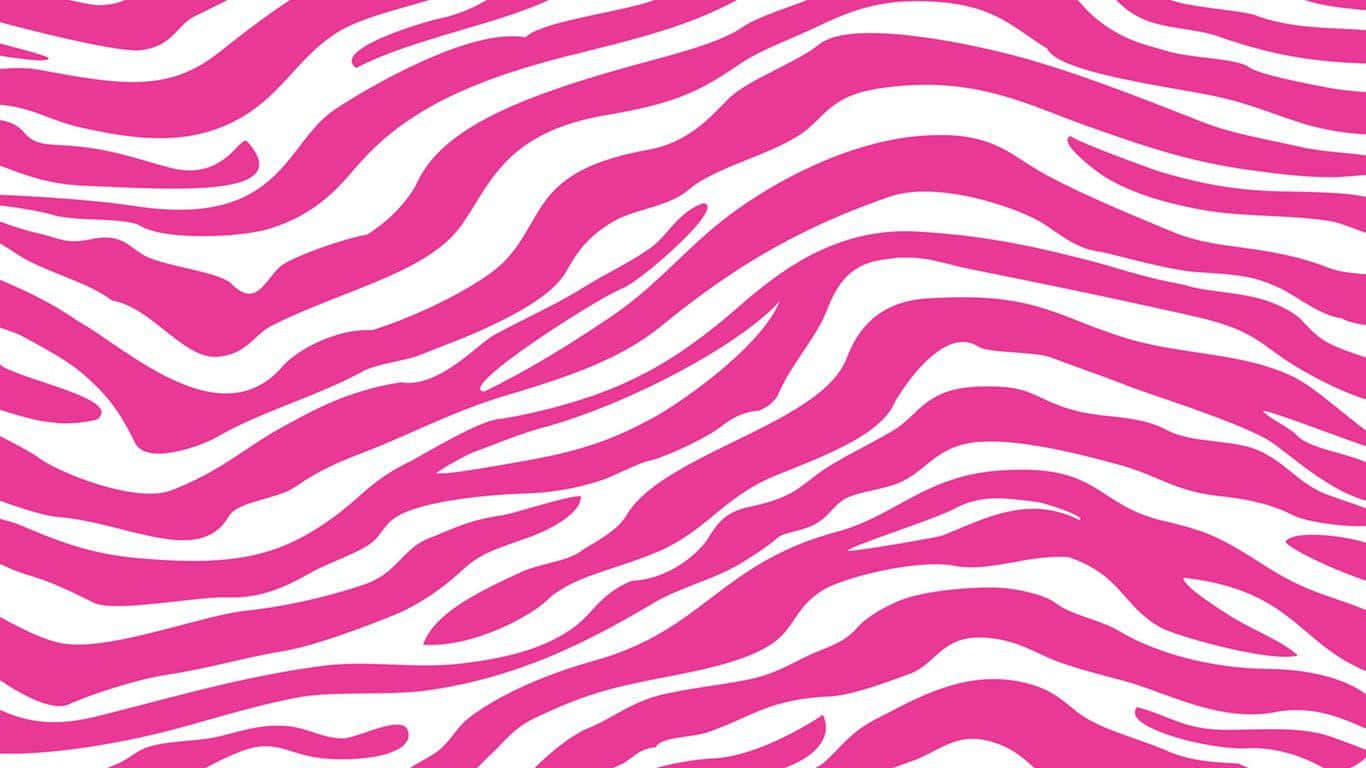 A Pink Zebra Print Fabric Wallpaper