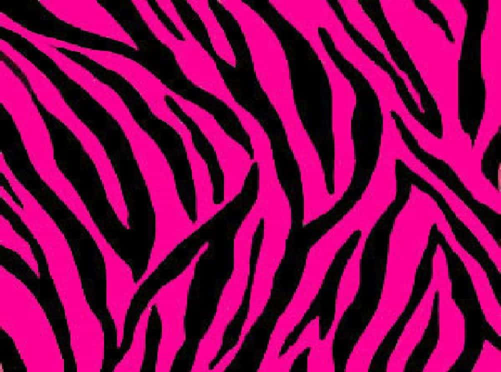Einetapete Mit Pinkem Und Schwarzem Zebra-print Wallpaper
