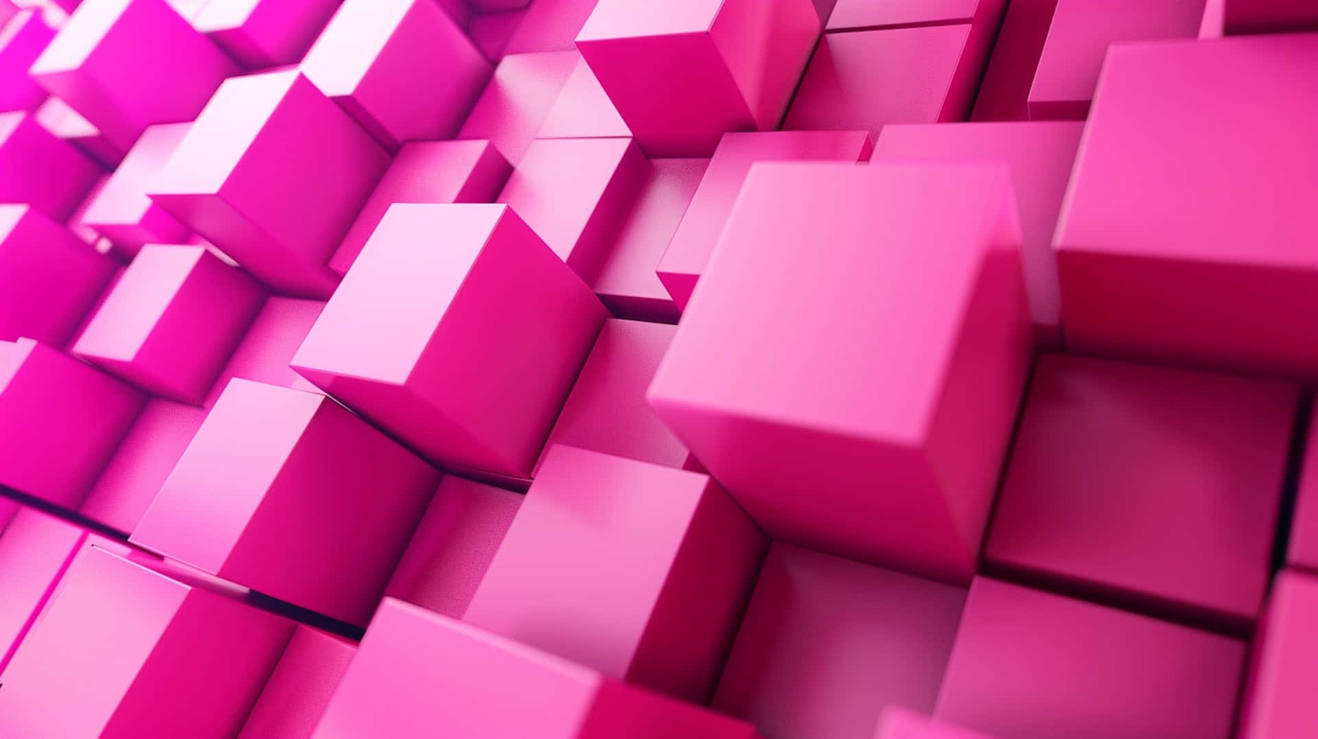 Pink3 D Cubes Abstract Pattern Wallpaper